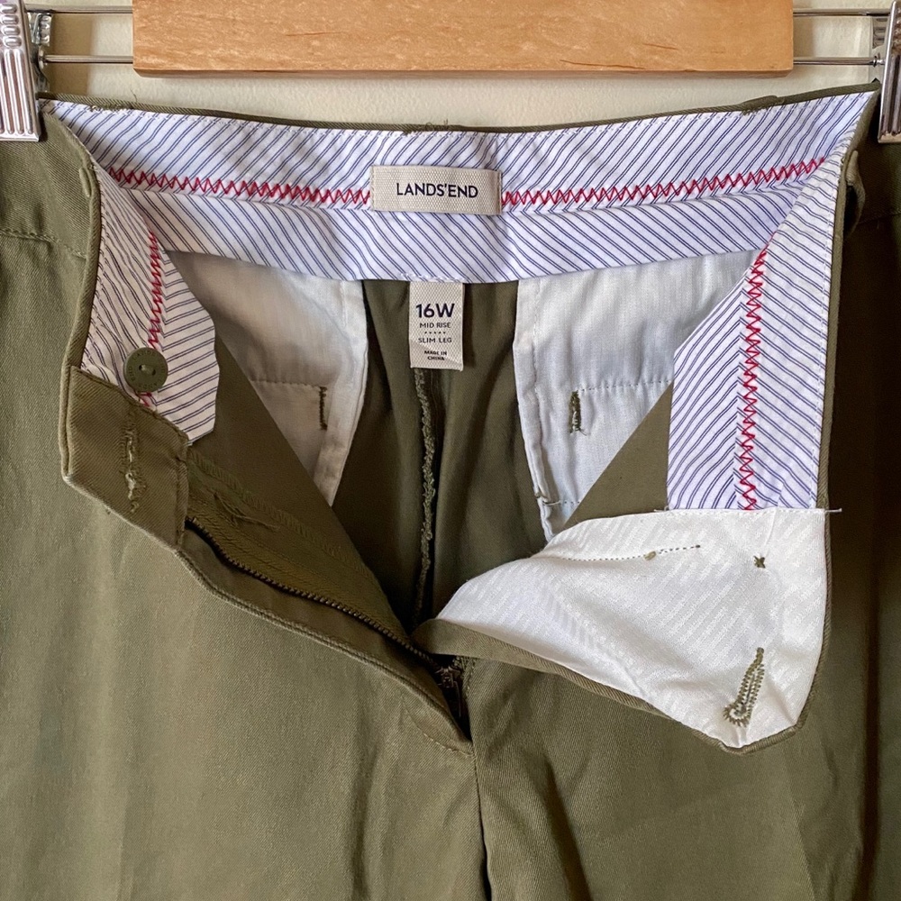 Lands' End Mid Rise Slim Leg Pants - Picture 10 of 13
